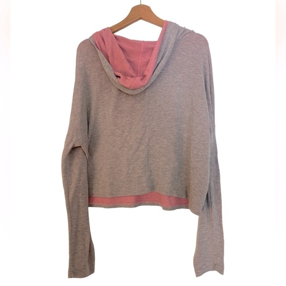 LIVE LOVE DREAM SLOUCHY SOFT GRAY PINK HOODIE SIZE XL - Picture 4 of 4